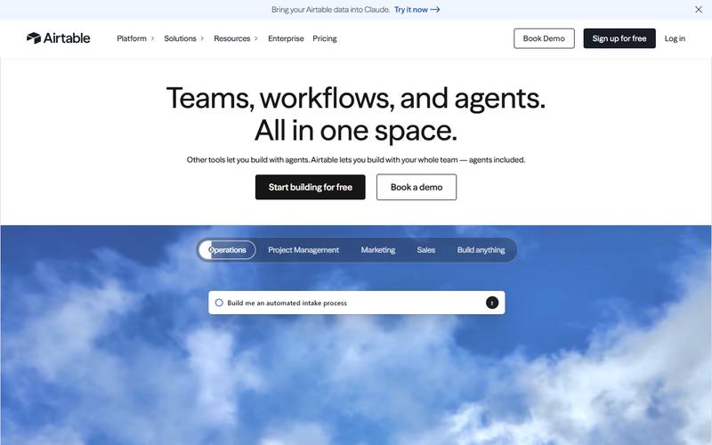 Screenshot of airtable.com