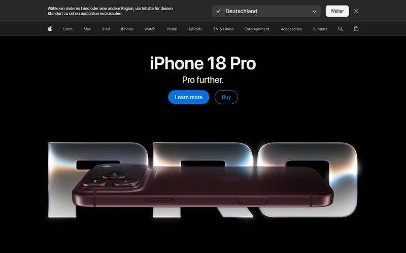 Screenshot of apple.com