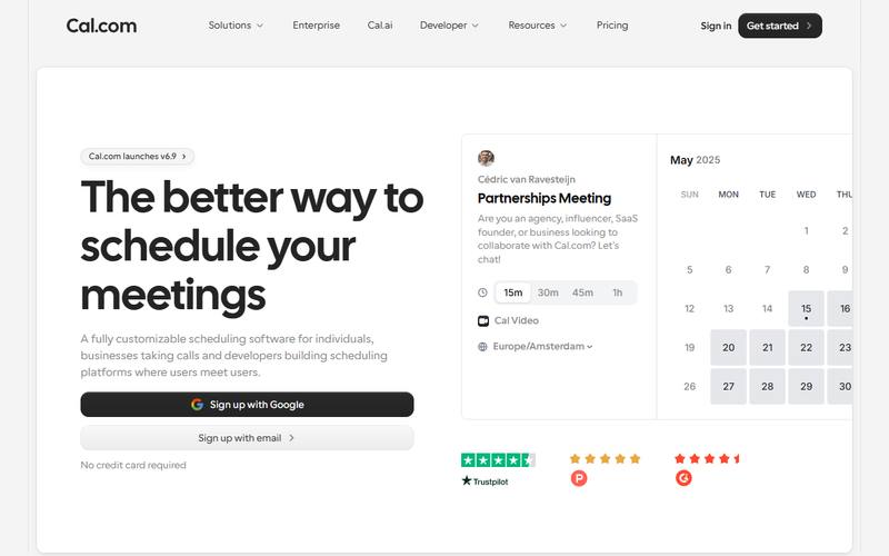 Screenshot of cal.com