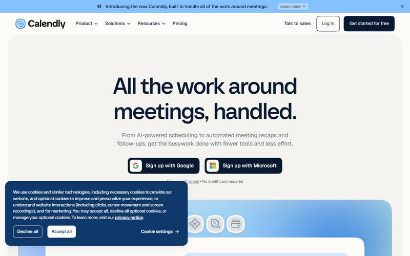Screenshot of calendly.com