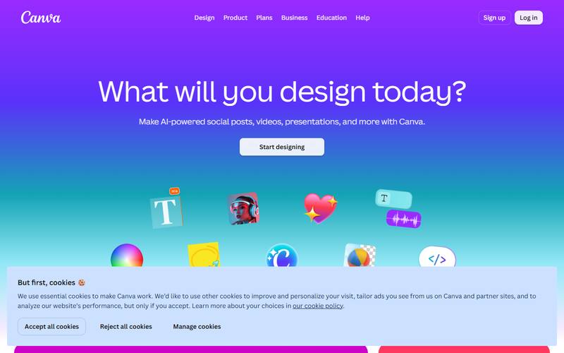 Screenshot of canva.com