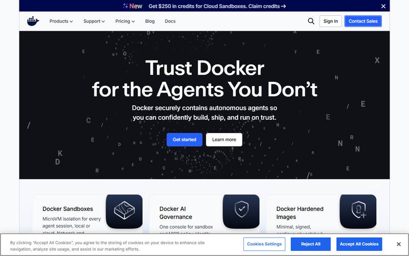 Screenshot of docker.com