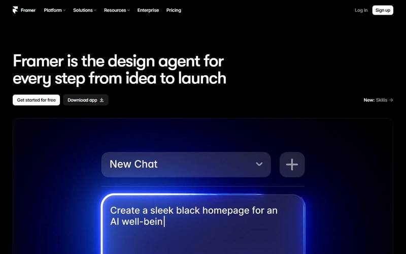 Screenshot of framer.com