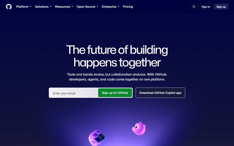 Screenshot of github.com