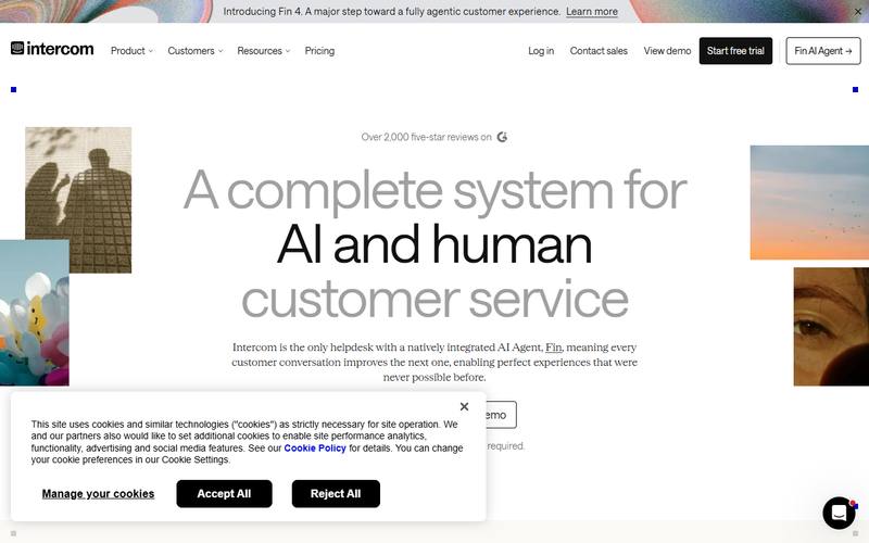 Screenshot of intercom.com