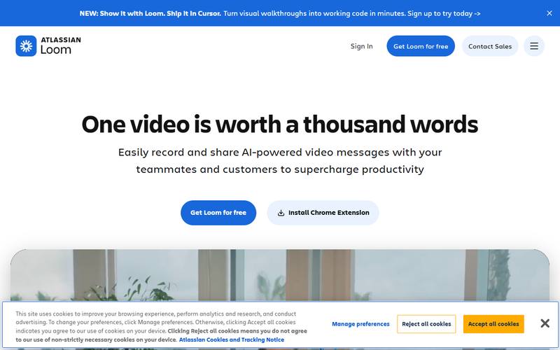 Screenshot of loom.com