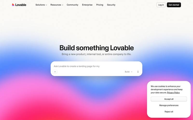 Screenshot of lovable.dev