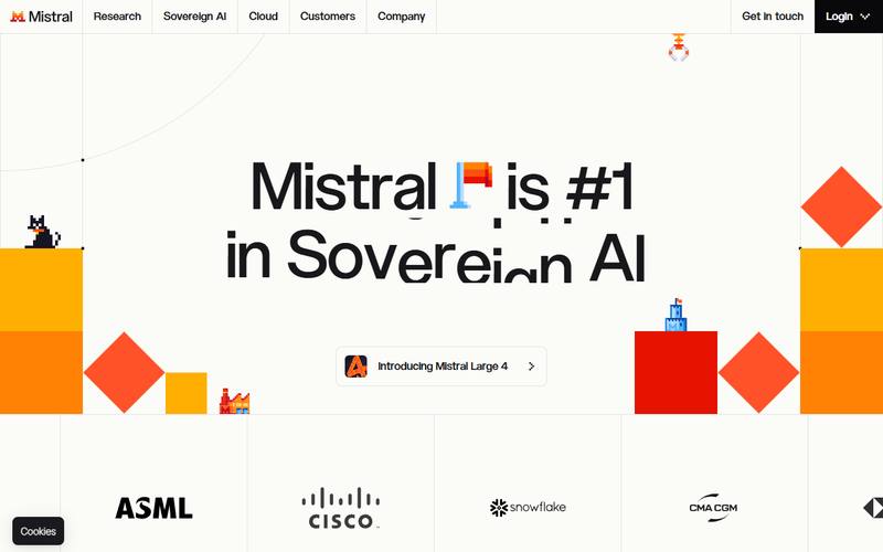Screenshot of mistral.ai