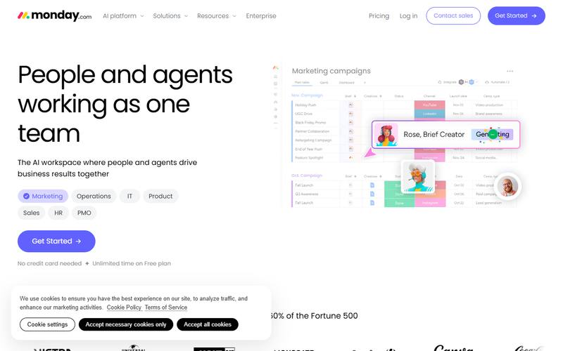 Screenshot of monday.com