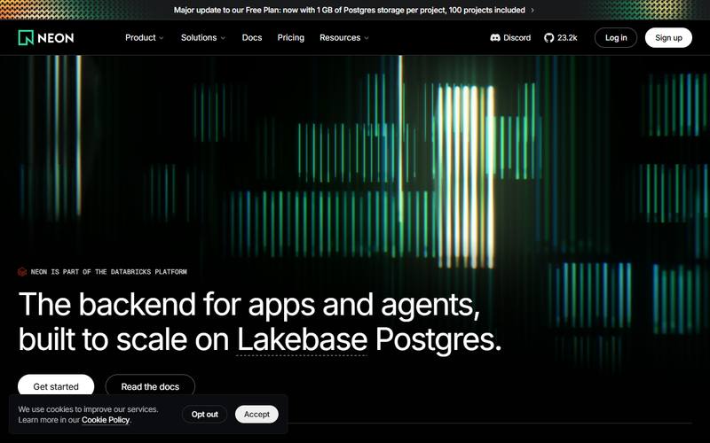 Screenshot of neon.com