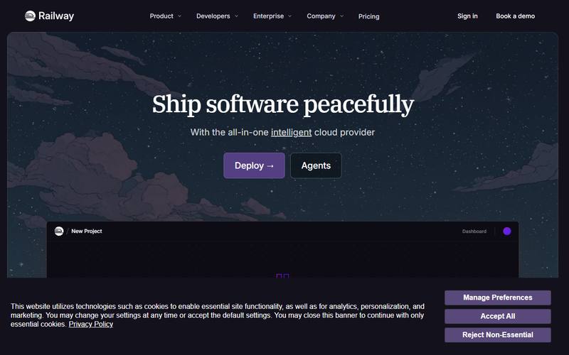 Screenshot of railway.com