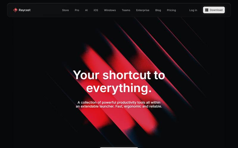 Screenshot of raycast.com