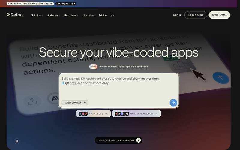 Screenshot of retool.com