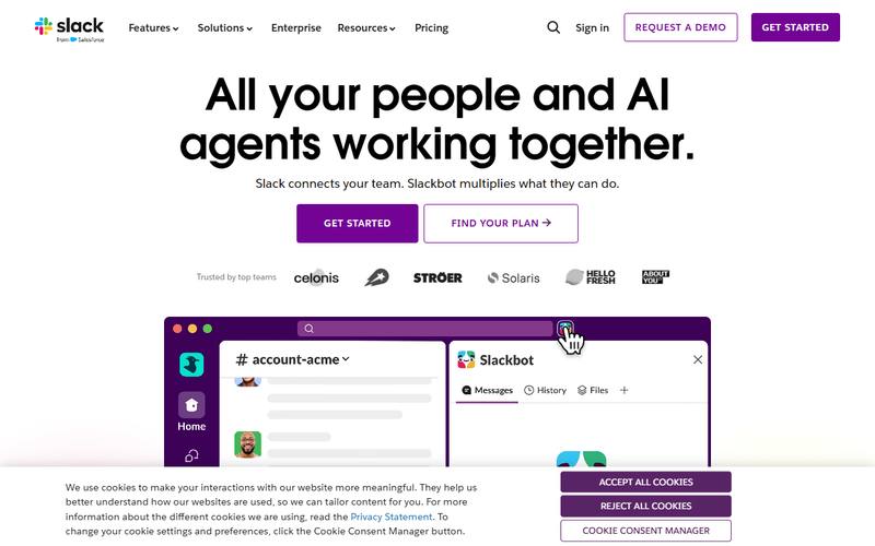 Screenshot of slack.com