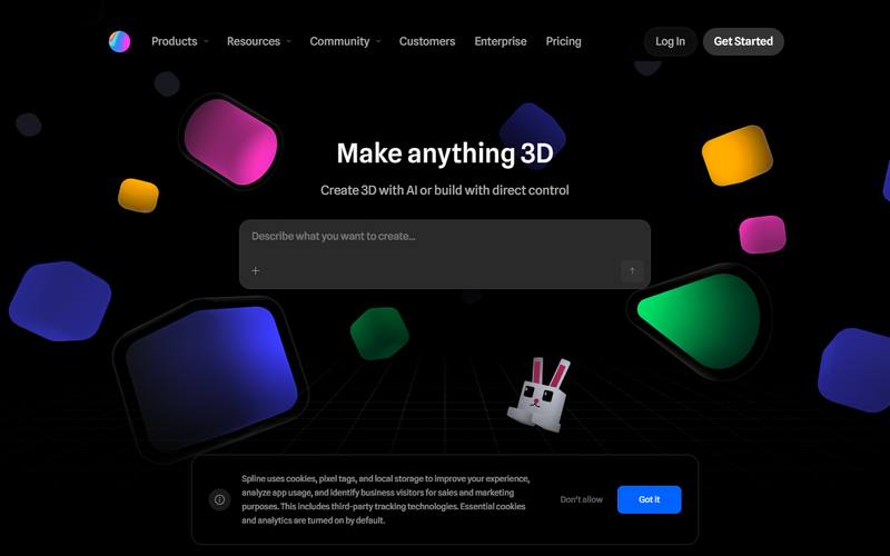 Screenshot of spline.design