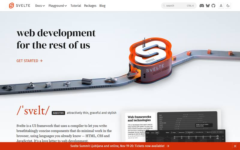 Screenshot of svelte.dev