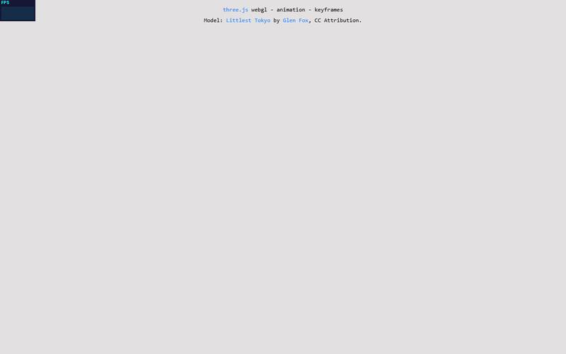 Screenshot of threejs.org/examples/webgl_animation_keyframes.html