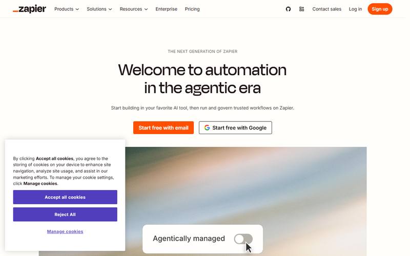 Screenshot of zapier.com