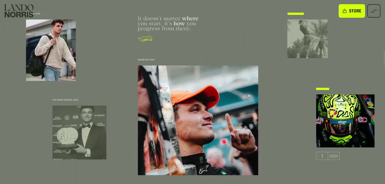 Screenshot of landonorris.com · offline clone